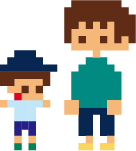 子供のピクセルアート