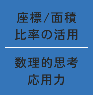 座標/面積
比率の活用 数理的思考
応用力