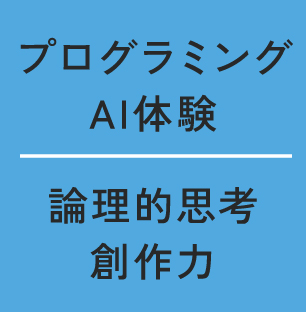 プログラミング
AI体験/論理的思考
創作力